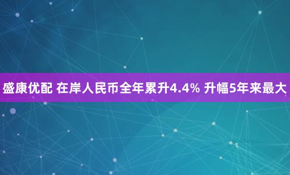 盛康优配 在岸人民币全年累升4.4% 升幅5年来最大